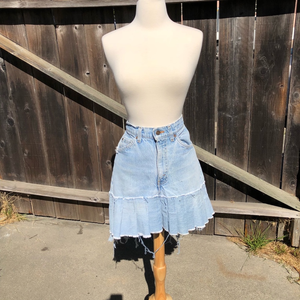 Y2K denim skirt